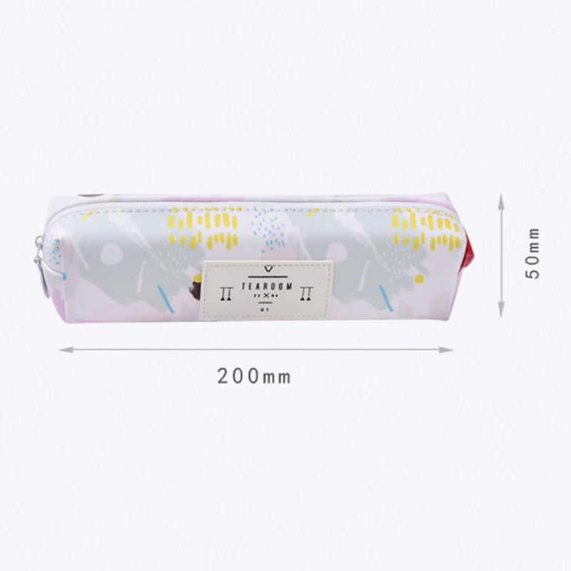 Акварельный карандаш случае кавайный конфетный цвет угол Pencilcase Милый Холст