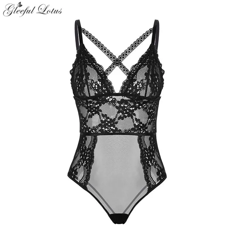 Горячее Эротическое Боди и Тедди Lenceria нижнее белье сексуальное Babydoll прозрачное