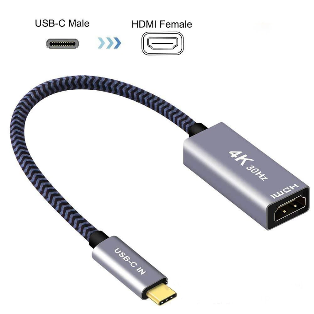 Новый кабель type C к Hdmi Male Hd 4K 60Hz ТВ алюминиевый корпус|Адаптеры Type-C| |