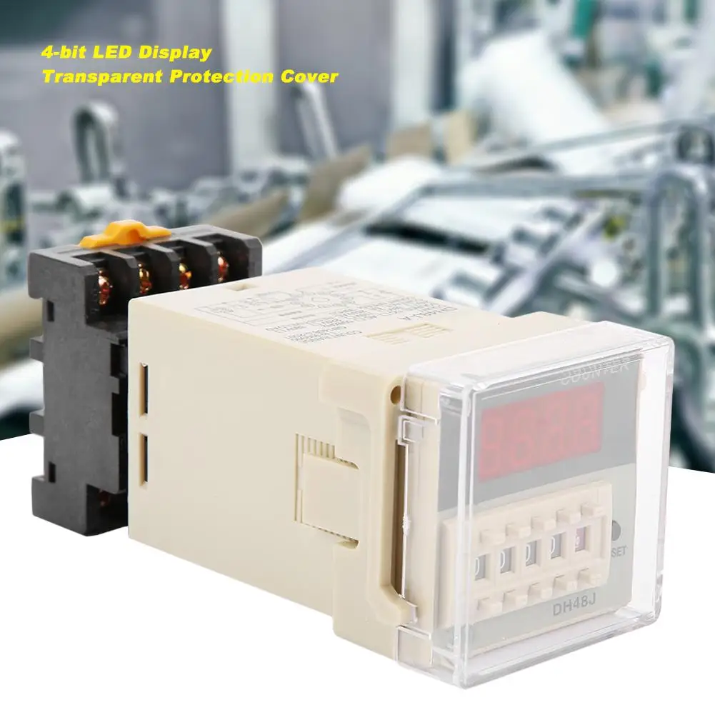DH48J 11A 11 Pin цифровой счетчик РЕЛЕ Светодиодный дисплей счетное реле 1 999900 220VAC