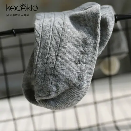 Новинка 2019 однотонные теплые хлопковые колготки до колена для маленьких девочек