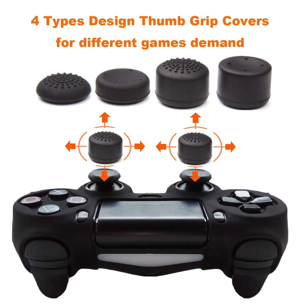 Противоскользящий силиконовый чехол для PS4 /SLIM /PRO контроллер (контроллер Skin x 1 + FPS