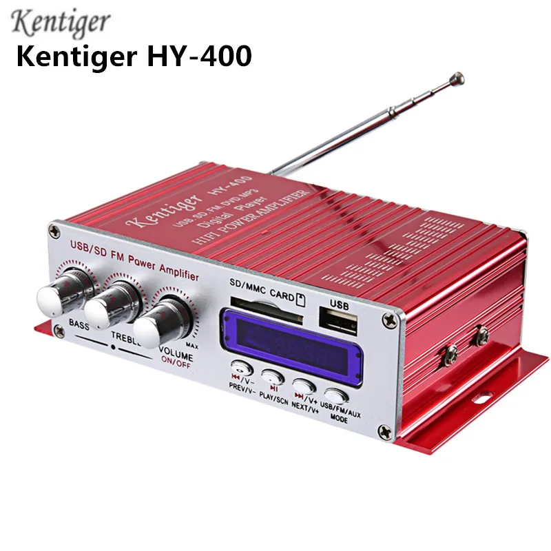 Оригинальный Kentiger HY 400 Hi Fi бас аудио стерео усилитель мощности FM радио динамик с
