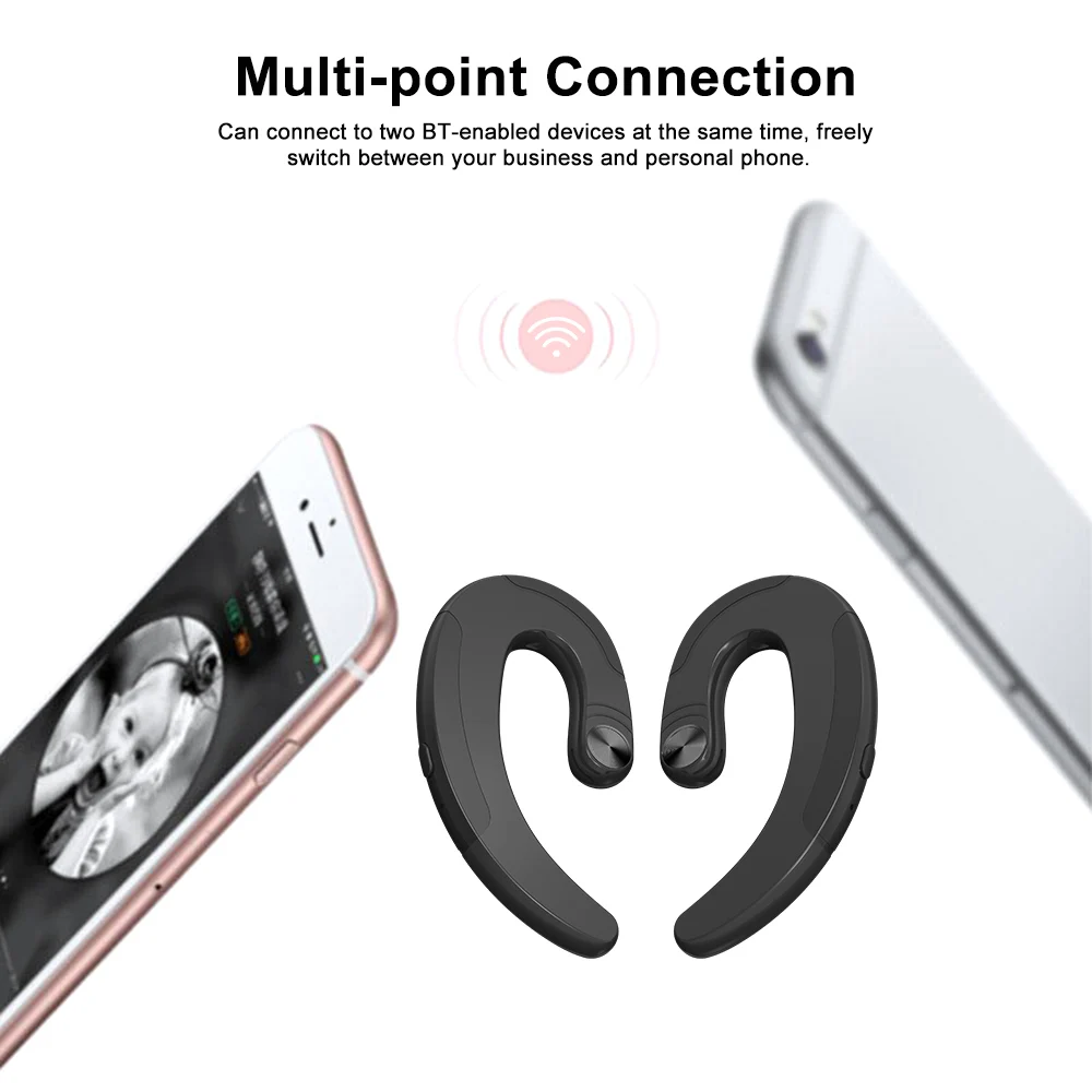 Q25C беспроводные наушники Bluetooth TWS с микрофоном крючком поддержка одной гарнитуры