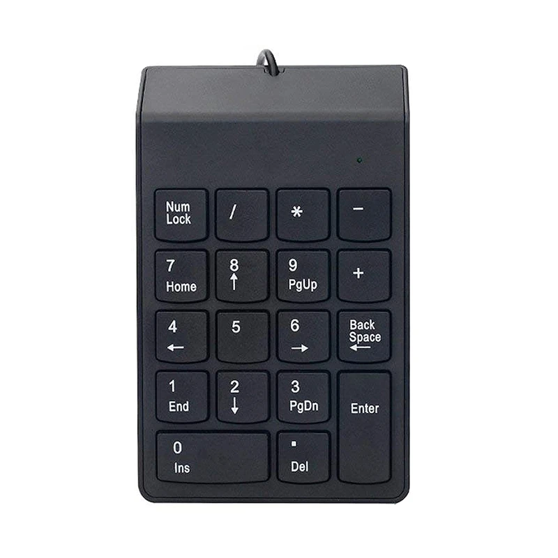 

Цифровая клавиатура USB, цифровые клавиши клавиатуры USB 18 для ноутбука, настольного компьютера, ПК-черный
