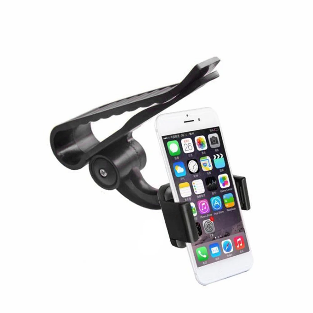 

360 Degree Universal Car Rearview Mirror Mount Holder Stand Cradle for Smart Phone GPS