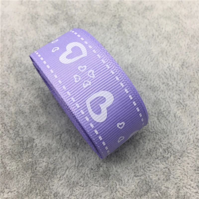 Лента для волос с принтом Love Grosgrain 5 ярдов/партия 1 дюйм (25 мм) бантик свадьбы