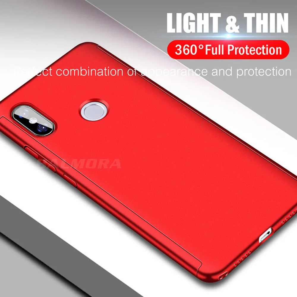 KINBOM For Xiaomi 9 8 SE Lite 6 6X 360 Full Cover Phone Case Ultra Thin Protective Cases 5 5X 5Splus Max With Glass |