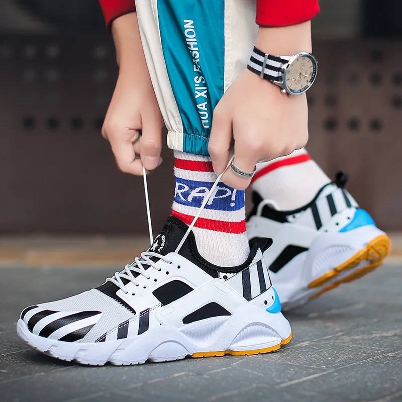 Fooraabo New 2019 Men Sneakers Beathable Fashion Male Casual Shoes Autumn Lace Up Baskets Homme Non-slip Tenis Masculino Adulto | Обувь