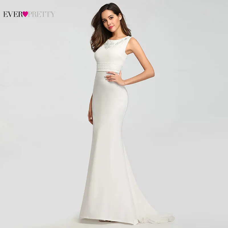 Новое поступление платья подружки невесты Ever Pretty Simple Mermaid без рукавов с круглым
