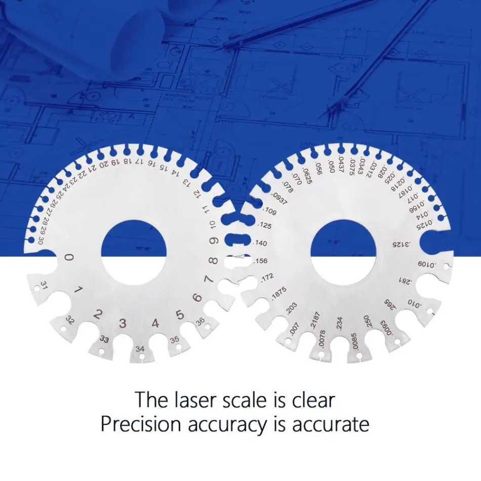 2 стороны круглый провод Толщина измерительный прибор линейка Калибр Диаметр