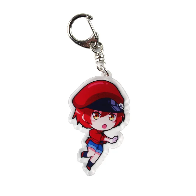 Новые Брелоки для ключей с аниме Hataraku Saibou эритроцитарная пластина двусторонний