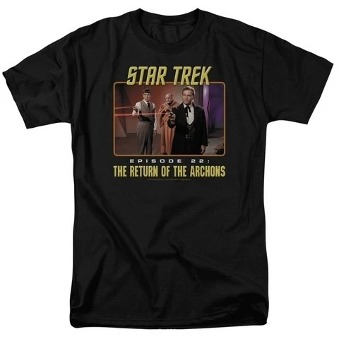 Trevco Star Trek эпизод 22 короткий рукав для взрослых 18 1 Tee Black Large| |