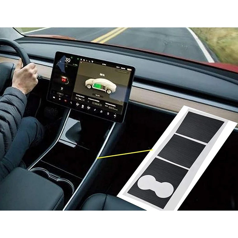 Скребок для центральной консоли из углеродного волокна 5D скребок Tesla Model 3 |