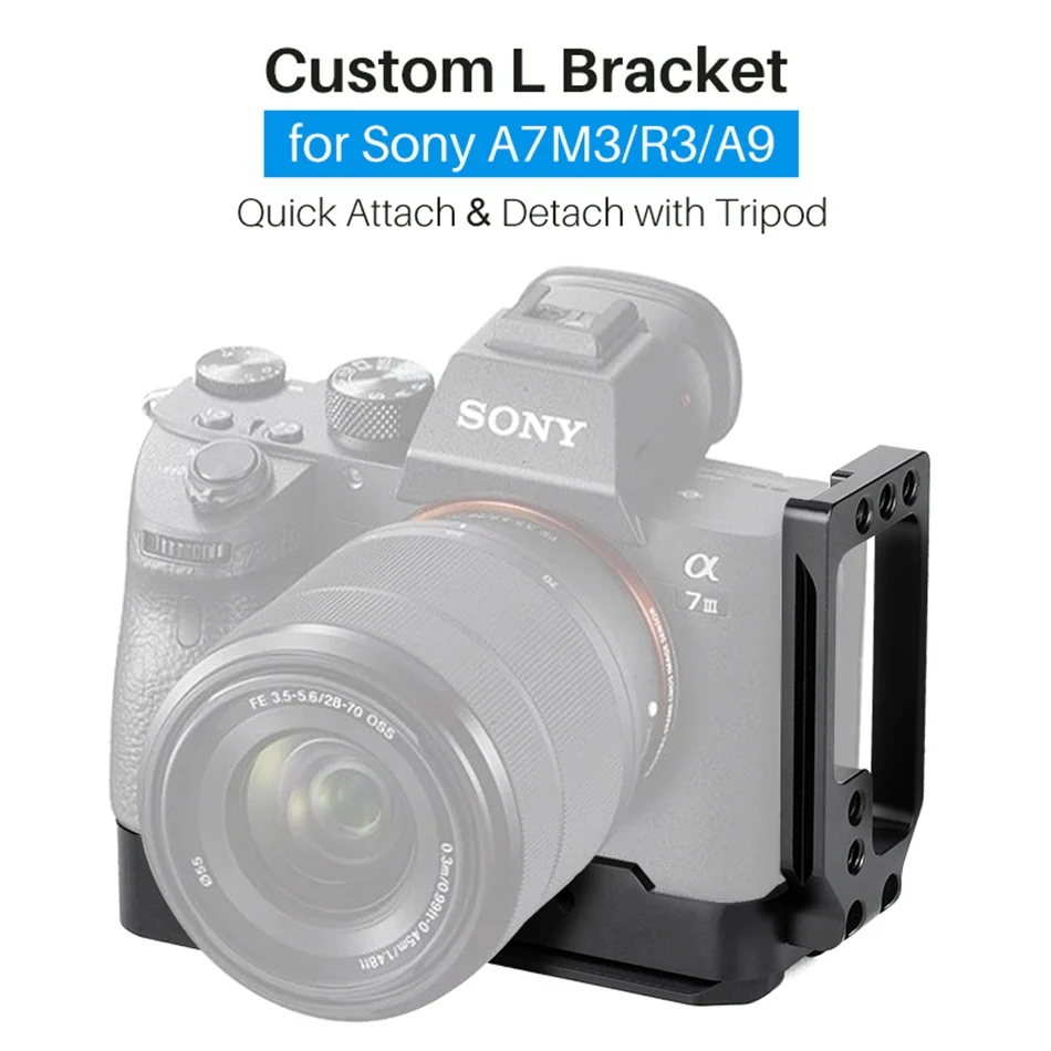 Алюминий сплав Quick Release Plate для sony A7III A7M3 A7R3 A9 держатель с зажимом камеры DSLR L