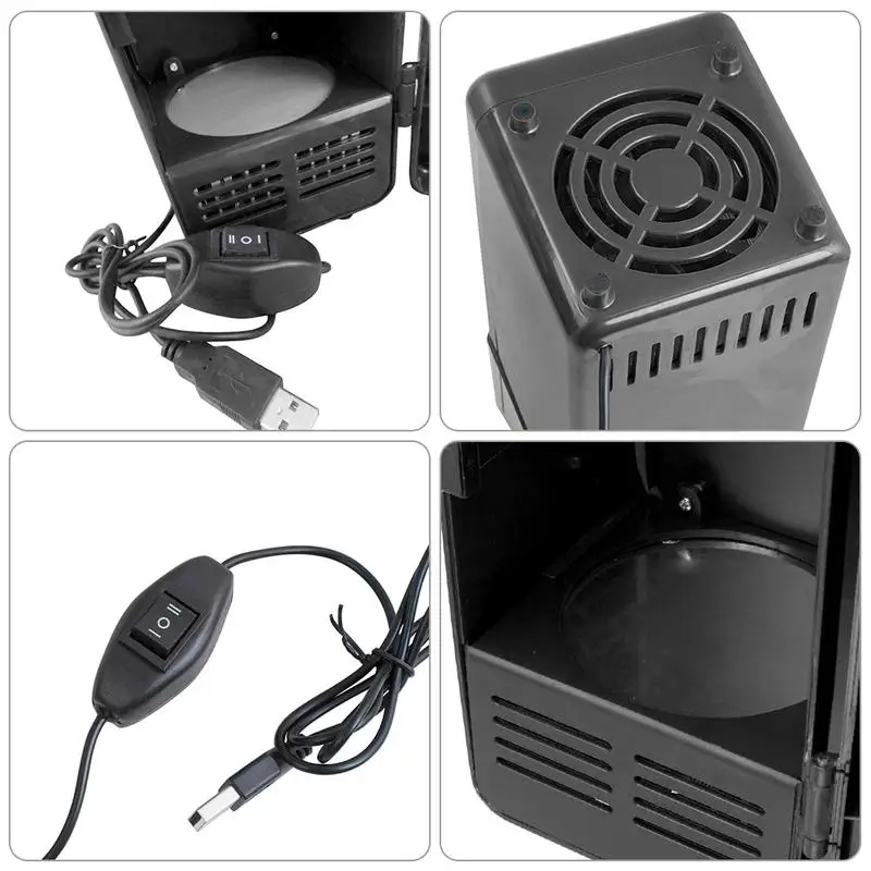 Car USB Mini Fridge Refrigerator Home Travel Vehicle Potable Gadget Beverage Cans Cooler Warmer | Автомобили и мотоциклы