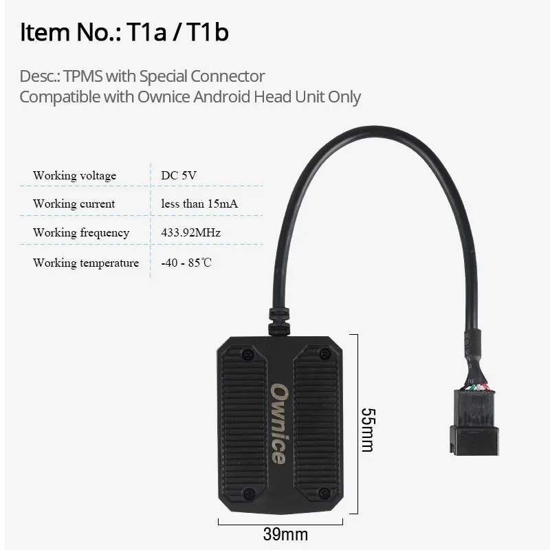 Монитор давления в шинах Ownice Usb система контроля с поддержкой Android беспроводной