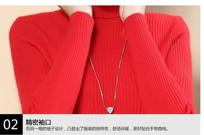 Фото 2019 New Fashion Women's Cashmere Wool Dress Turtleneck Long Sleeve Medium-Long Design Basic Knitted Thermal Sweater Женская 2019 New Fashion Women's Cashmere Wool Dress Turtleneck Long Sleeve Medium-Long Design Basic Knitted Thermal Sweater Женская