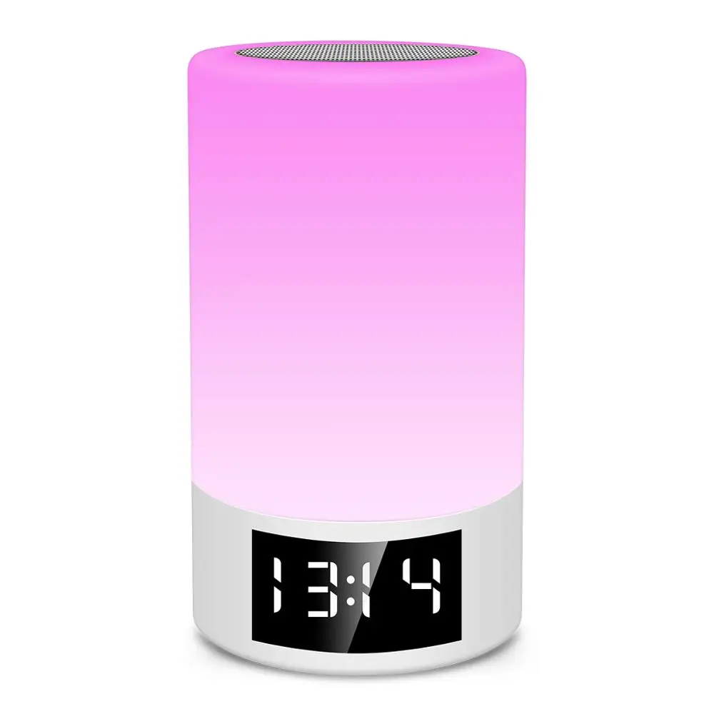 

Night Alarm Clock Bluetooth Speakers Portable Touch Control AUX Loudpeakers Speakerbar Wireless Speakers For Smart Device