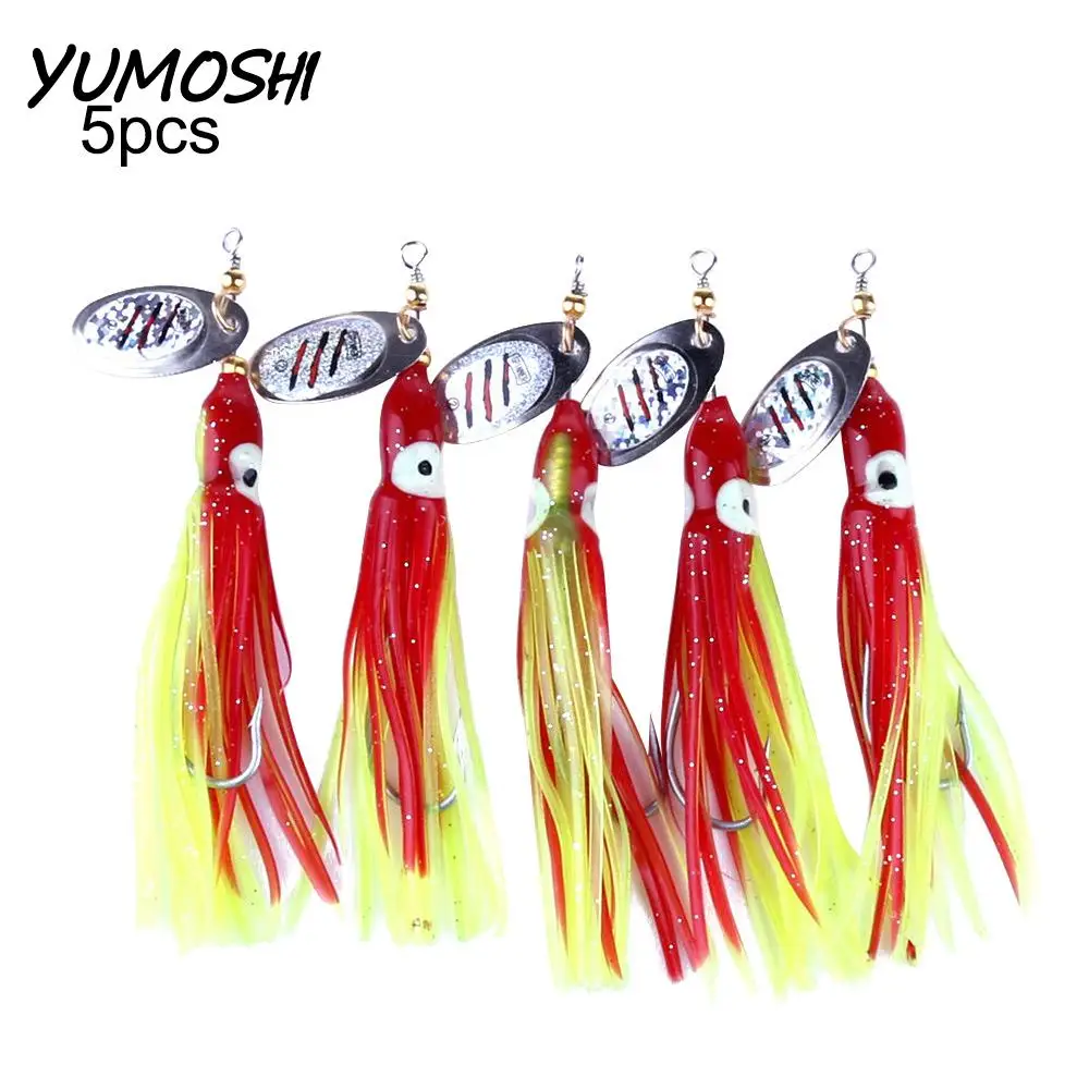 5 шт. металлические рыболовные приманки с блестками бородой для ловли рыбы без