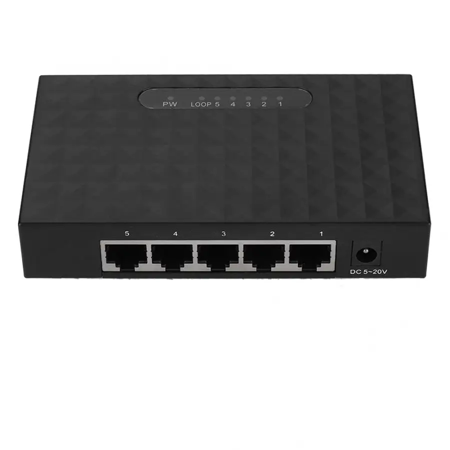 5 портов Быстрый 10/100/1000 Мбит/с гигабитный Ethernet LAN концентратор сеть коммутатор 100
