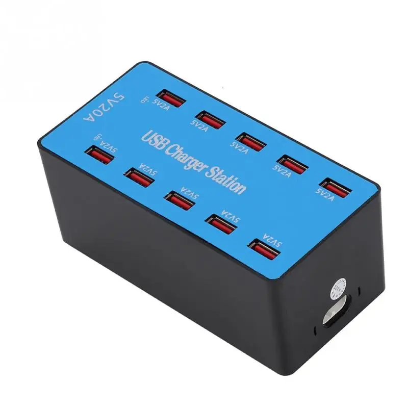 Портативный usb концентратор с 10 портами 20А/5 В быстрая зарядка портов быстрое
