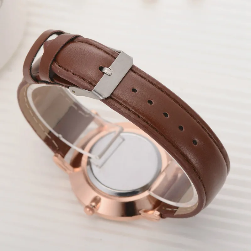 Top Brand Fashion Ladies Watches Leather Strip Quartz Watch Women Casual Marble Dial Dress Sport Wrist Reloj Mujer -20 | Наручные часы
