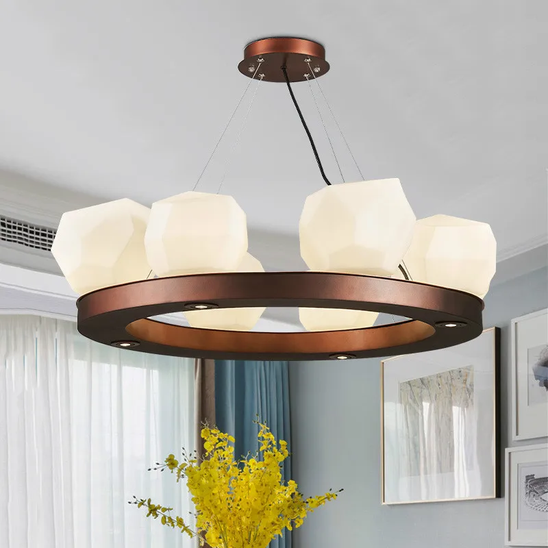 RH Американский Lustre медный цветной светодиодный подвесной светильник Glass Shades для