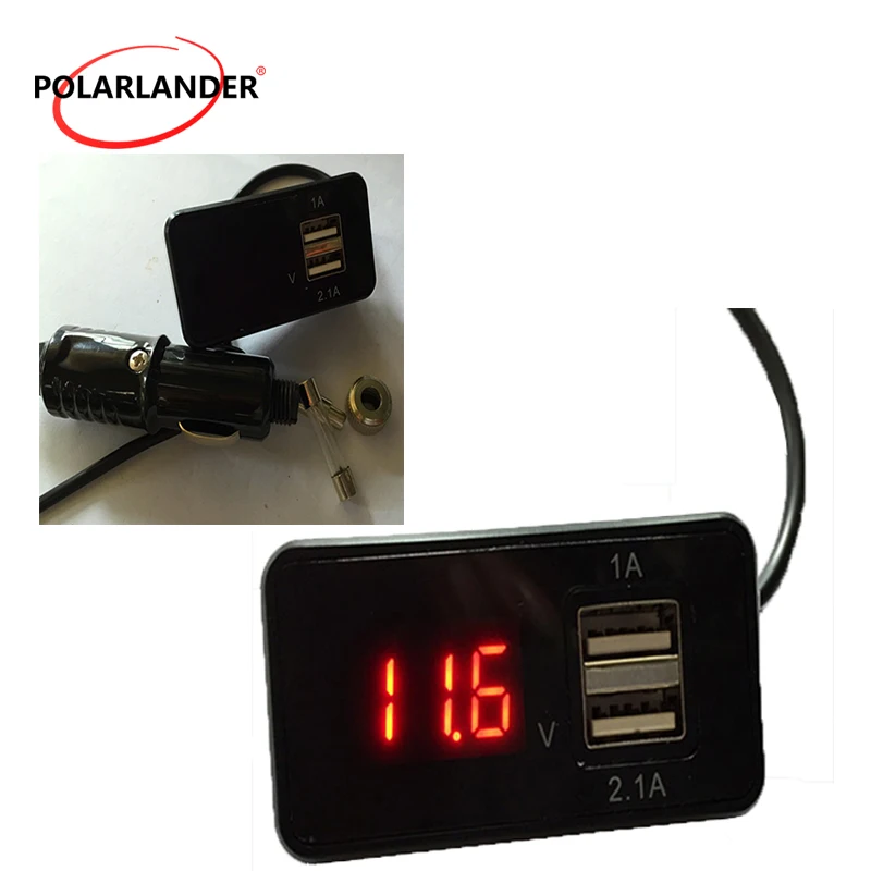 Вольтметр 2 в 1 с двумя USB-портами вольтметр цифровой светодиодный 12 В выходом 1A А