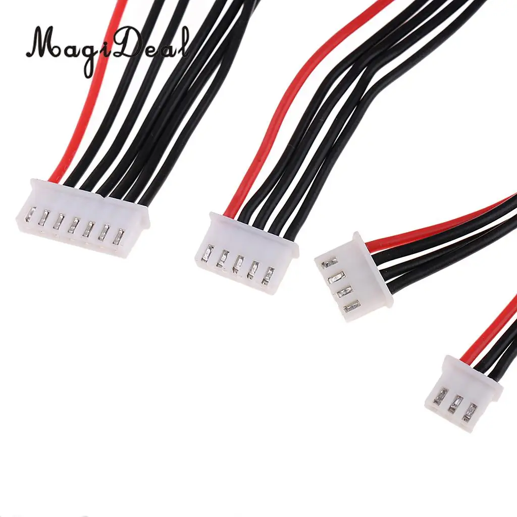 MagiDeal 4 шт./лот 2S 3S 4S 6S 20 см Lipo Баланс провода расширение зарядное устройство Кабель