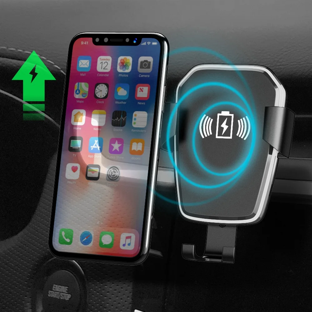 Автомобильное беспроводное зарядное устройство CASEIER QI для iPhone X XR XS MAX 8 Plus 10 Вт