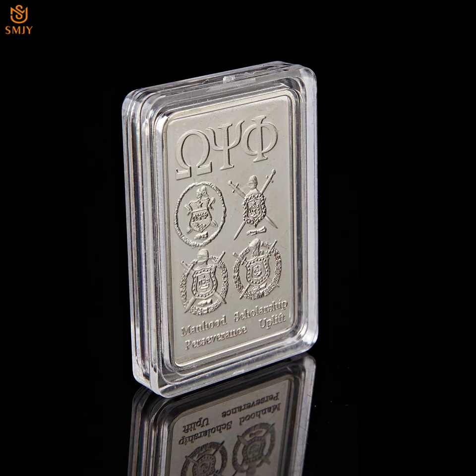 

USA Manhood Scholarship Perseverance Uplift Replica Coin Uplift Omega Psi Phi Fraternity Inc .999 Fine Silver Bar Collection