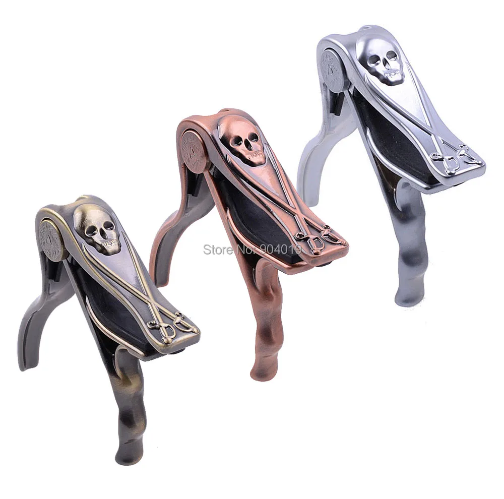 

Alice A007H Pirate Skull Aluminum Alloy Acoustic Folk Guitar Capo Clamp