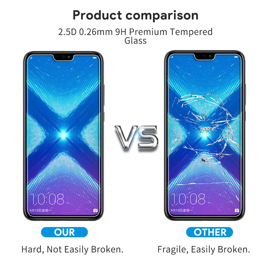 9H 2.5D Закаленное стекло для Huawei Honor 8x 8c Pro 8 Lite lite 8X 8C защита экрана Защита - купить по