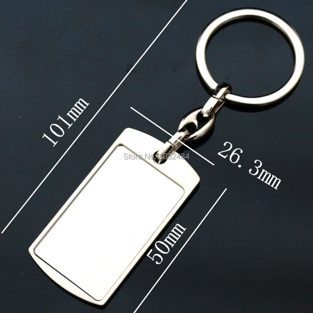 

1000 pcs/lot Fashion Metal Blank Key chain DIY Logo Key Chain Key ring For Laser Logo Promotion Gift