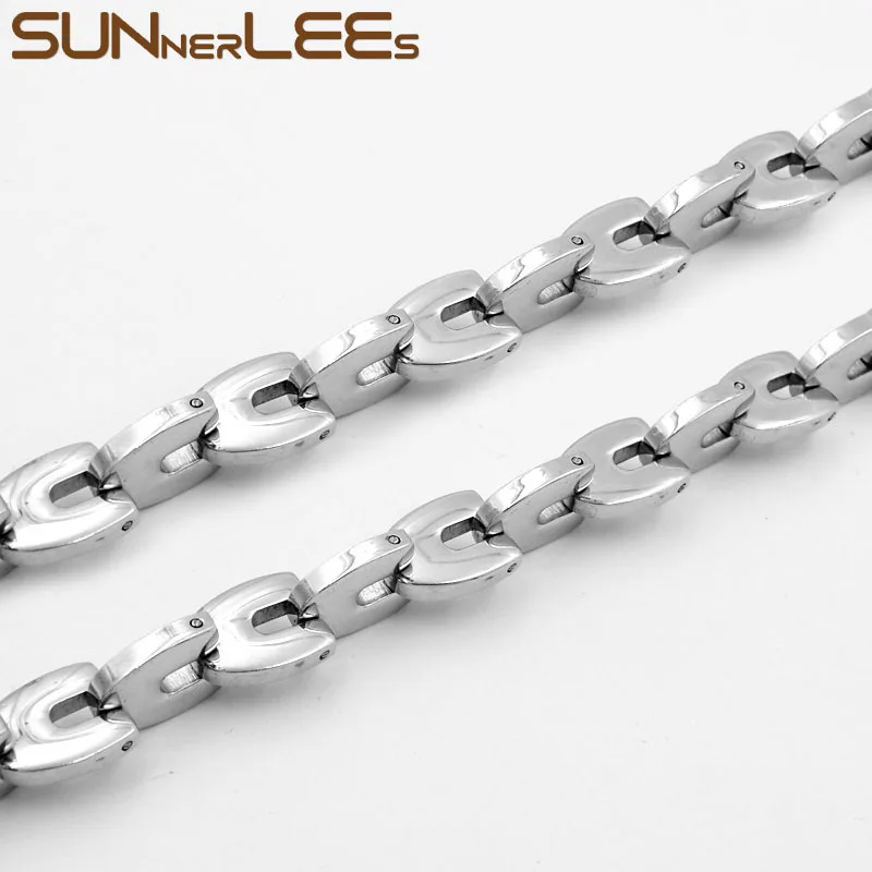 SUNNERLEES модные ювелирные изделия ожерелье из нержавеющей стали 316L 10 мм