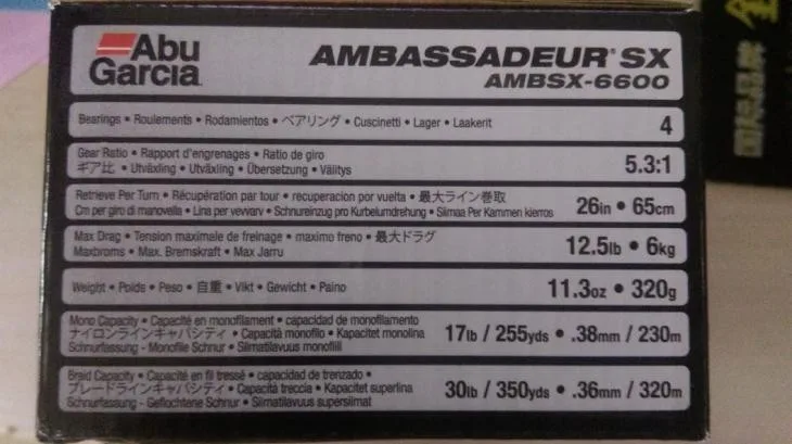 Оригинальная Рыболовная катушка Abu Garcia Ambassadeur Sx 5600/5601/6600/6601 для правой и левой руки