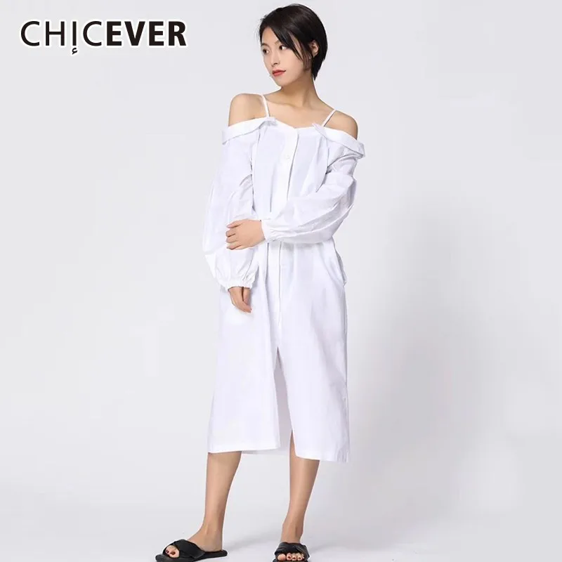 Платье с асимметричным подолом большого размера CHICEVER черное платье на бретелях