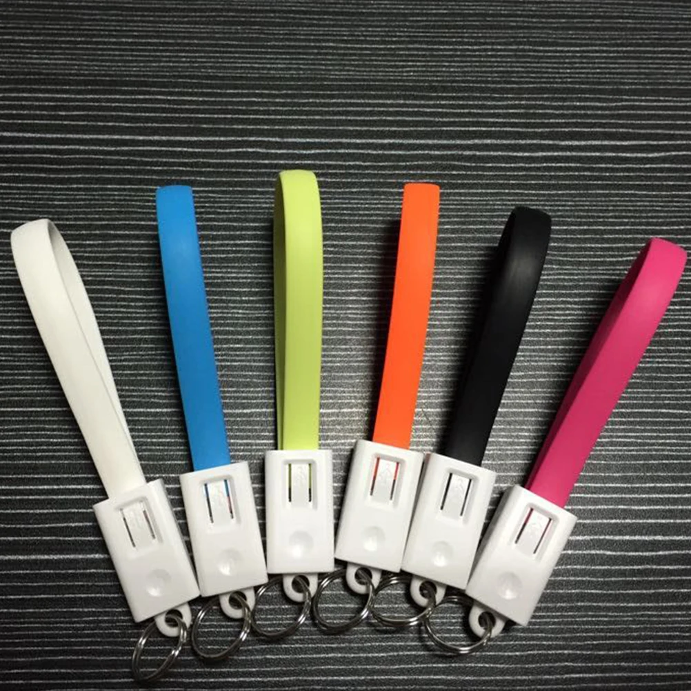 1 шт. красочный брелок кольцо Micro USB кабель синхронизации данных зарядный шнур