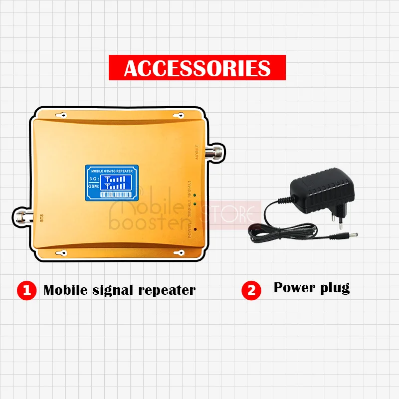 cellular amplifier booster gsm 900 umts 2100 mobile repeater cell phon signal Gain 70dB | Мобильные телефоны и аксессуары