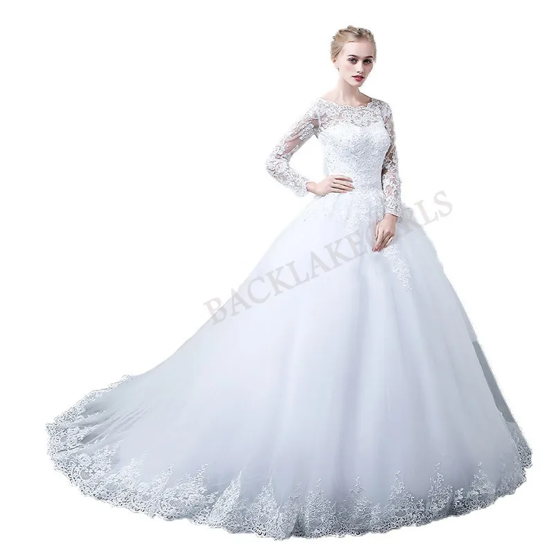 Свадебное платье трапециевидной формы в винтажном стиле vestido de noiva с бусинами на
