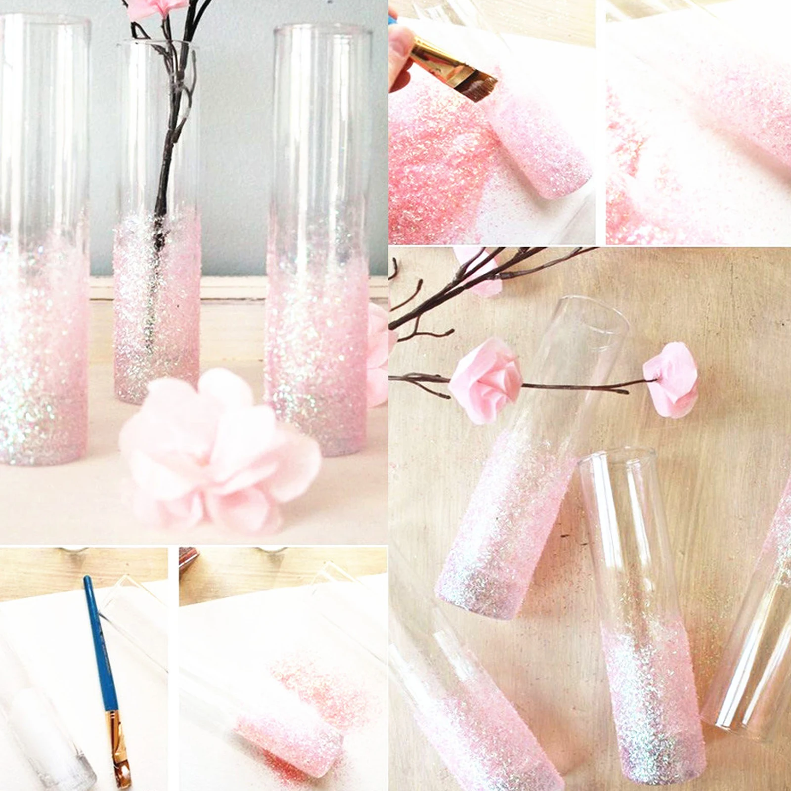 Свадебные DIY Блеск порошок бутылки вина/стеклянные украшения блестящие конфетти