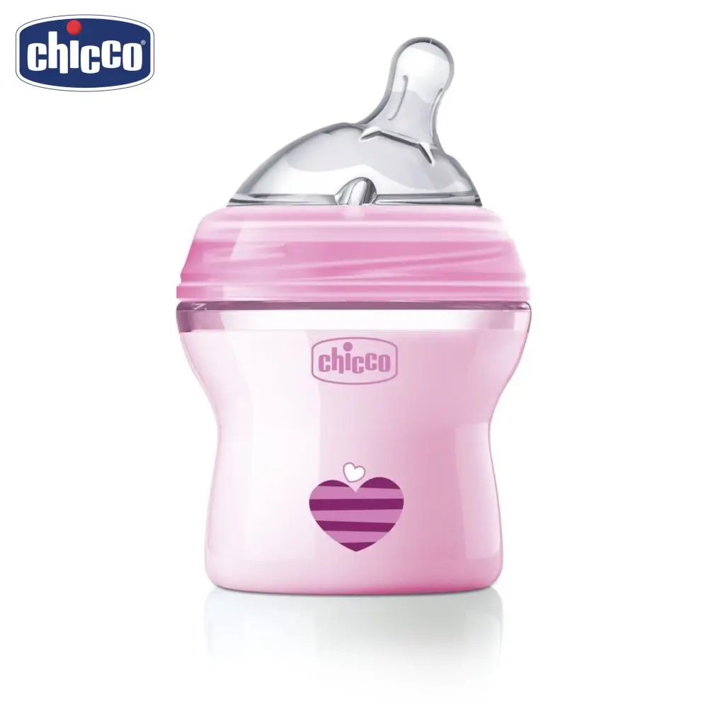 Бутылочка Chicco Natural Feeling 0 мес.+ сил. соска с наклоном и флексорами норм. поток 150 мл |