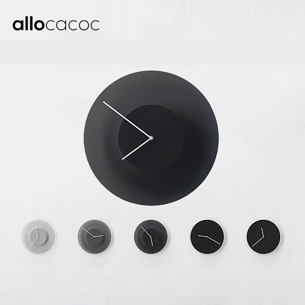 Allocacoc 30 см Сумерки бесшумные металлические настенные часы Тихая развертка