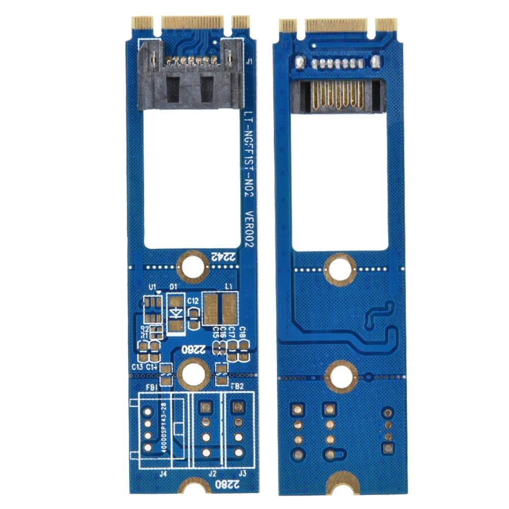 М2 на SATA M.2 NGFF SATA на 7Pin SATA конвертер адаптер карта Горизонтальная 1 шт. NGFF1ST-N01 адаптер карта