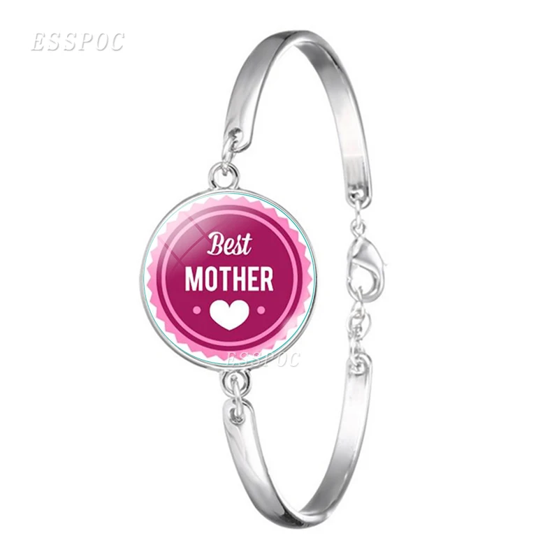Женский браслет с надписью Best Mom|Браслеты шармами| |