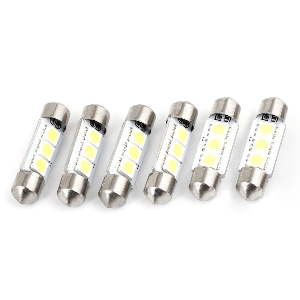 Хит продаж 6 шт. 36 мм лампа 5050 SMD 3 светодиодный купол светильник предохранитель