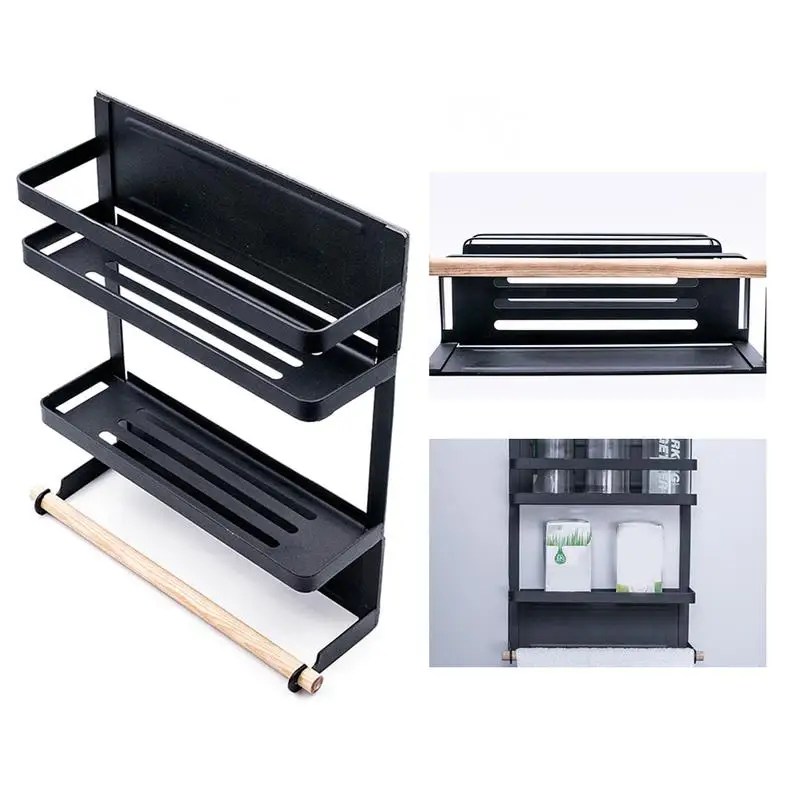 Многофункциональная стойка для хранения Магнитная холодильника кухонная полка