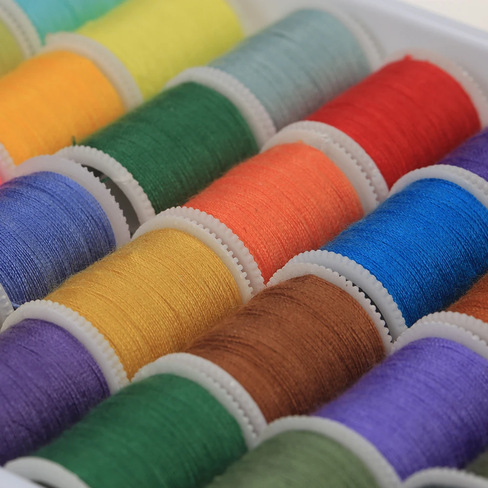 

Sewing Thread Set 60pcs/set Mixed Colors Sewing Thread Set Include Thread Spools Metal Bobbins With Threads Sewing Accessories