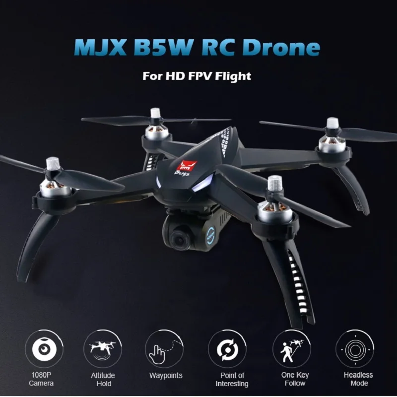 MJX Bugs 5 Вт бесщеточный двигатель RC Дрон с 1080P регулировкой HD камера wifi 5G FPV gps авто